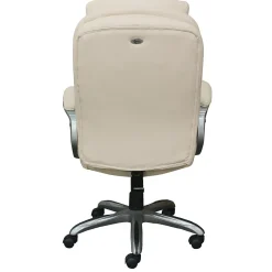 Online Works My Fit Ergonomic Bonded Leather Swivel Executive Chair, Ivory (48098A) Office Chairs