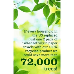 Paper Towels<Seventh Generation Recycled Paper Towels, 2-ply, 120 Sheets/Roll, 6 Rolls/Pack (13737PK)