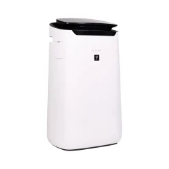 Air Purifiers<Sharp Plasmacluster True HEPA Console Air Purifier, 3-Speed, White/Black (FX-J80UW)