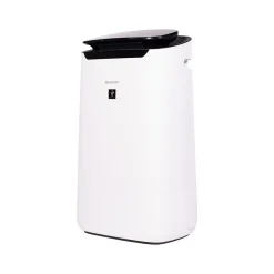 Air Purifiers<Sharp Plasmacluster True HEPA Console Air Purifier, 3-Speed, White/Black (FX-J80UW)