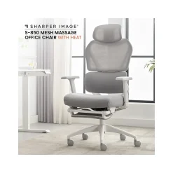 Clearance S-850 Ergonomic Mesh Swivel Computer and Desk Chair, Light Gray/White (60106-LGRYWHT) Office Chairs