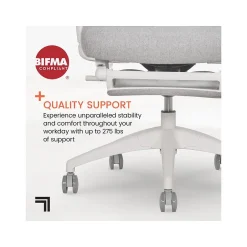 Clearance S-850 Ergonomic Mesh Swivel Computer and Desk Chair, Light Gray/White (60106-LGRYWHT) Office Chairs