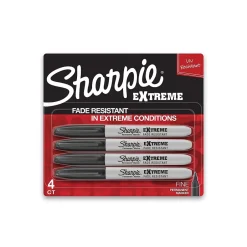 Sharpie eXtreme Permanent Markers, Fine Tip, Black, 4/Pack (1927436) Sale
