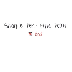 Sharpie Felt Pen, Fine Point, Red Ink, Dozen (1742665) New