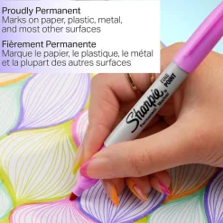 Sharpie Glam Pop Permanent Marker, Fine Tip, Assorted, 24/Pack (2185229) New