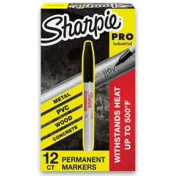 Sharpie Industrial Permanent Markers, Fine Tip, Black, Dozen (13601A) Discount