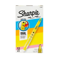 Sharpie Liquid Highlighter, Chisel Tip, Yellow, Dozen (1754463) Sale