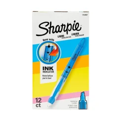 Sharpie Liquid Highlighters, Chisel Tip, Blue, Dozen (1754467) Hot