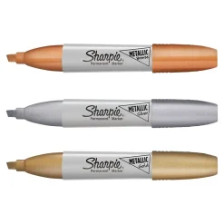Sharpie Metallic Permanent Markers, Chisel Tip, Silver/Gold/Bronze, 3/Pack (2089609) Discount