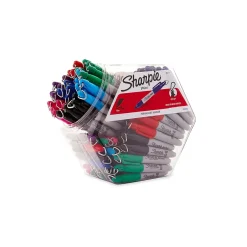 Sharpie Mini Permanent Markers, Fine Tip, Assorted, 72/Pack (35111)