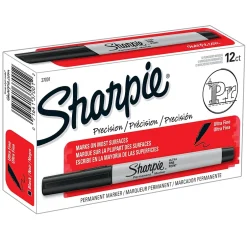 Sharpie Permanent Marker, Ultra Fine Point, Black, 12/Pack (SAN37001-12) Discount