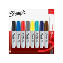 Sharpie Permanent Markers, Chisel Tip, Assorted Fashion Colors, 8/Pack (1927322) Clearance