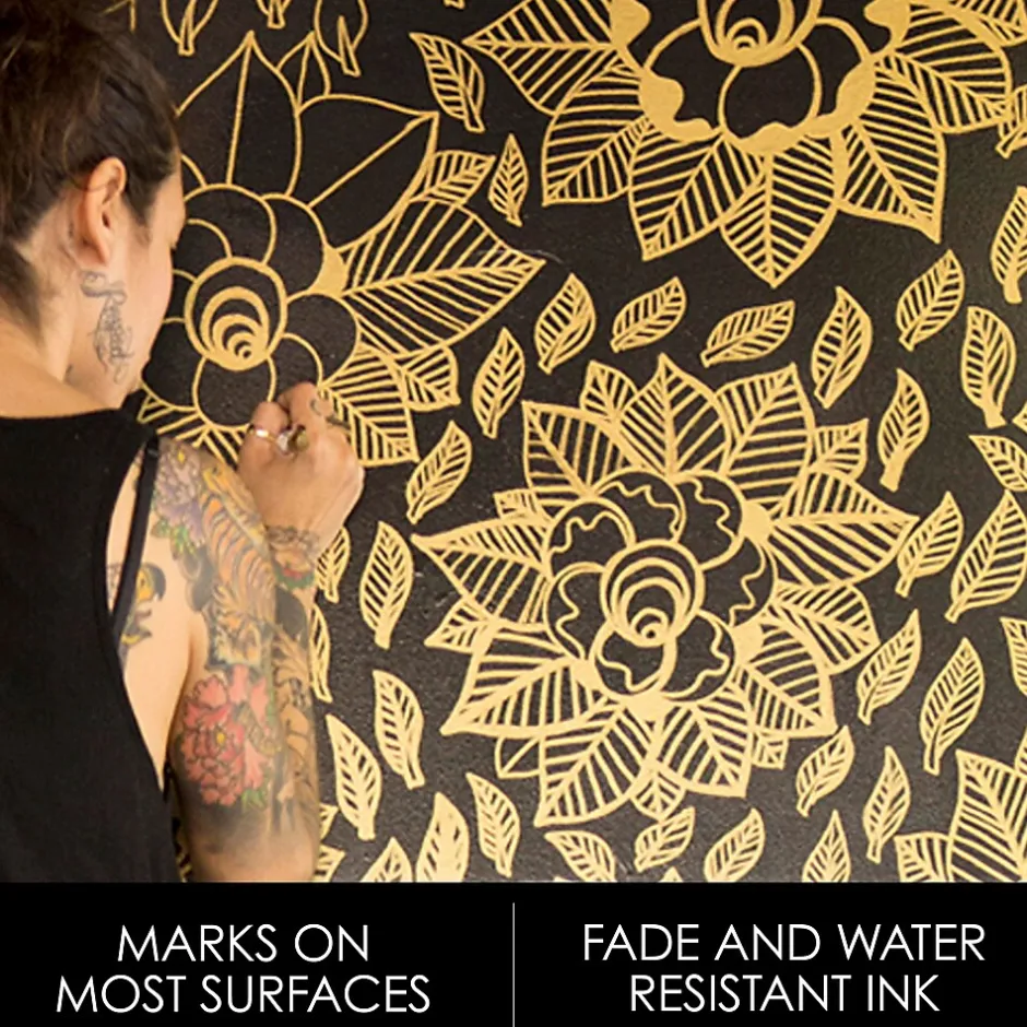 Sharpie Permanent Markers, Fine Tip, Assorted Metallic, 6/Pack (2029678) Assorted Metallics NEW Sale