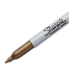 Sharpie Permanent Markers, Fine Tip, Assorted Metallic Inks, 2/Pack (1829202) Hot