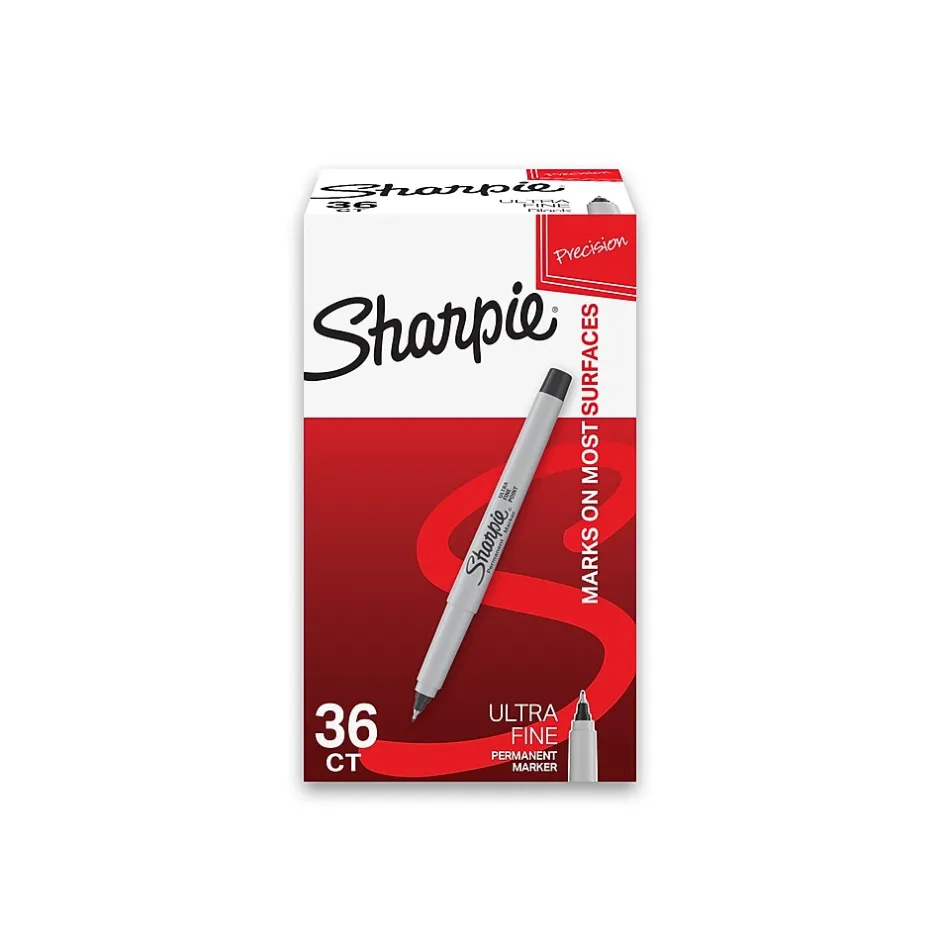 Sharpie Permanent Markers, Ultra Fine Tip, Black, 36/Pack (2082960) Clearance