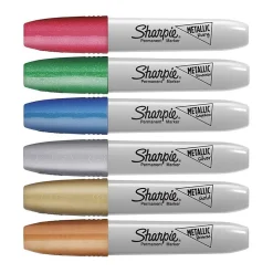 Sharpie Permanent Markers, Chisel Tip, Assorted Metallic, 6/Pack (2089634) Hot
