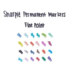 Sharpie Permanent Markers, Fine Tip, , 12/Pack (30008) Purple Hot