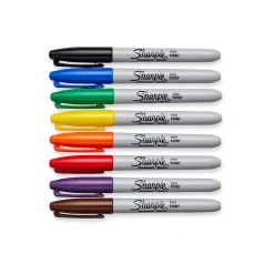 Sharpie Permanent Markers, Fine Tip, Assorted Colors, 8/Pack (30217) New