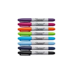 Sharpie Permanent Markers, Twin Tip, Assorted, 8/Pack (33861) New