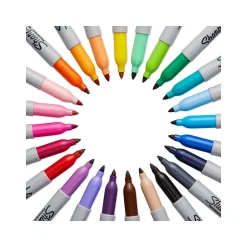 Sharpie Permanent Markers, Fine Tip, Assorted, 24/Pack (75846) Clearance