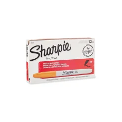 Sharpie Permanent Markers, Fine Tip, , 12/Pack (30006) Orange Best