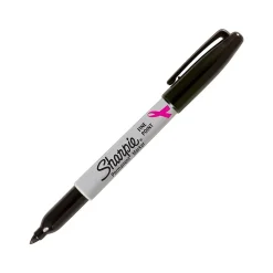 Sharpie Pink Ribbon Permanent Markers, Fine Tip, Black (1801743)