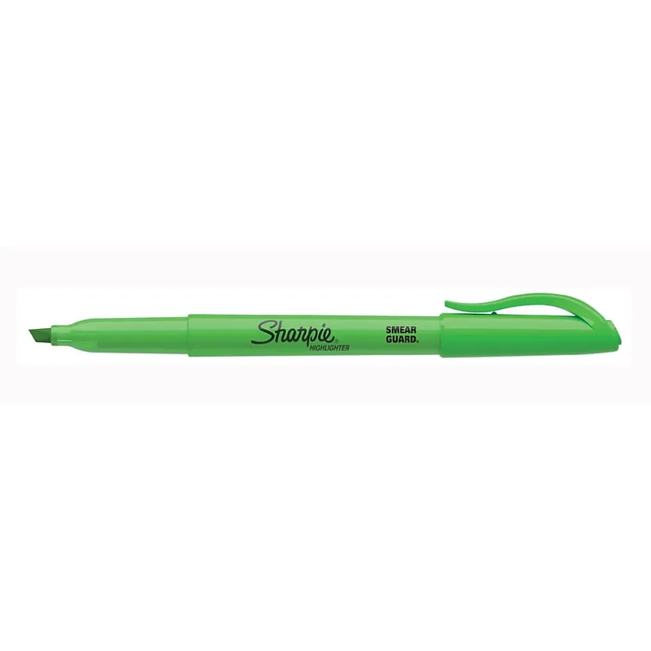 Sharpie Pocket Stick Highlighter, Chisel Tip, Fluorescent Green, Dozen (27026) Hot
