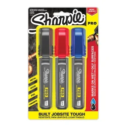 Sharpie PRO Permanent Markers, Chisel Tip, Assorted, 3/Pack (2018335/2178474) Best
