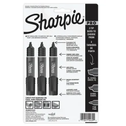 Sharpie PRO Permanent Markers, Chisel Tip, Assorted, 3/Pack (2018335/2178474) Best