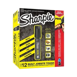Sharpie PRO Permanent Markers, Chisel Tip, Black, 12/Pack (2018326A) Online