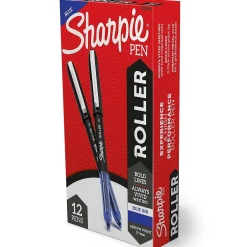Sharpie Rollerball Pen, Arrow Point Pen for Bold Lines, Blue Ink, Dozen (2101306) Online