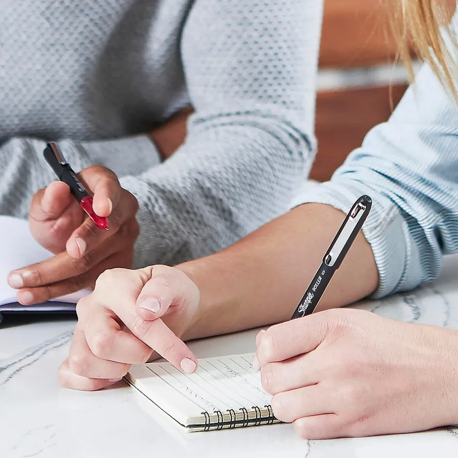 Sharpie Rollerball Pens, 0.5 mm, Needle Point Precision, Blue Ink, Dozen (2093199) Sale