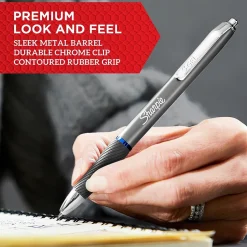 Sharpie S-Gel Metal RT Gel Pen, Medium Point, Black Ink, 4/Pack (2153578) Sale