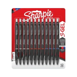 Sharpie S-Gel Retractable Gel Pens, Medium Point, 0.7mm, Assorted Ink, Dozen (2096153) Best