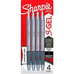 Sharpie S-Gel Retractable Gel Pen, Medium Point, Black Ink, 4/Pack (2126213) Discount