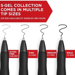 Sharpie S-Gel Retractable Gel Pen, Ultra Fine Point, Black Ink, 4/Pack (2141125) Discount