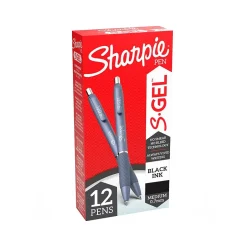 Sharpie S-Gel Retractable Gel Pen, Medium Point, Black Ink, Dozen (2126232) Outlet