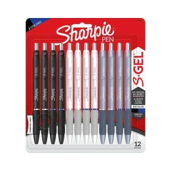 Sharpie S-Gel Retractable Gel Pen, Medium Point, Assorted Ink, Dozen (2129832) Discount