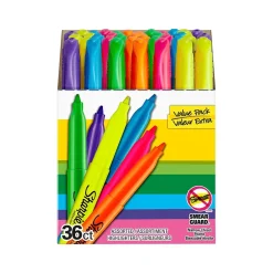 Sharpie Stick Highlighter, Chisel Tip, Assorted, 36/Pack (2133497)