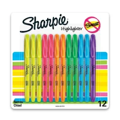 Sharpie Stick Highlighter, Chisel Tip, Assorted, Dozen (27145) Online