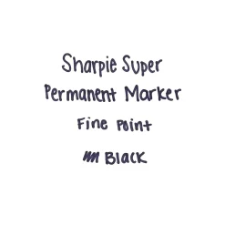 Sharpie Super Permanent Markers, Fine Tip, Black, 6/Pack (33666) Discount