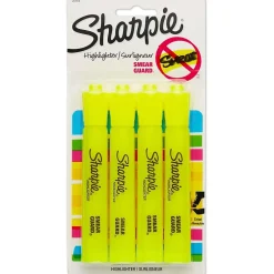 Sharpie Tank Highlighter, Chisel Tip, Fluorescent Yellow, 4/Pack (25164) Outlet