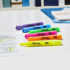 Sharpie Tank Highlighter, Chisel Tip, Fluorescent Yellow, 4/Pack (25164) Outlet