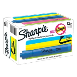 Sharpie Tank Highlighter, Chisel Tip, Fluorescent Blue, Dozen (25010) Best