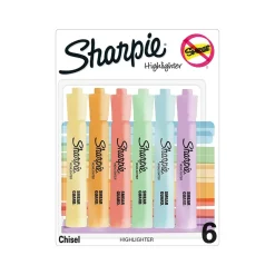 Sharpie Tank Highlighters, Chisel Tip, Assorted Colors, 6/Pack (2157488) Outlet