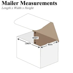 SI Products 4" x 4" x 3" Corrugated Mailers, 50/Bundle (M443)* Corrugated Mailers