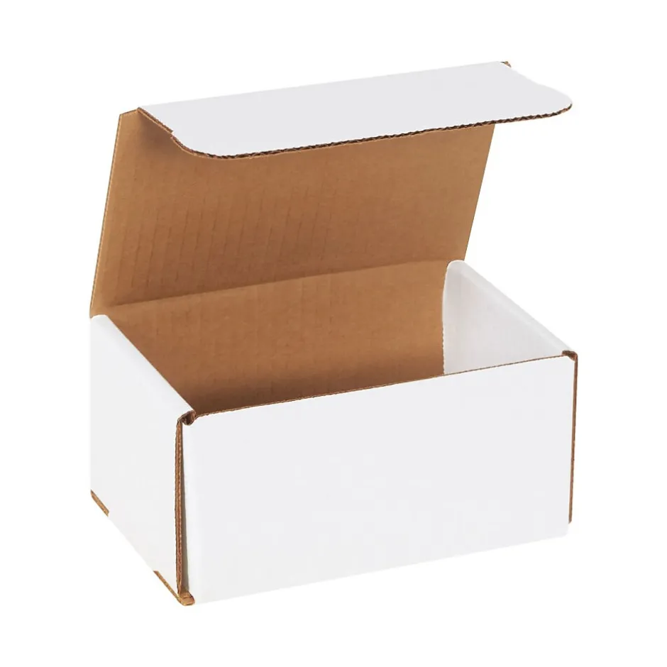 SI Products Corrugated Mailers, 6" x 4" x 3", White, 50/Bundle (M643)* Corrugated Mailers