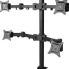 SIIG Articulating Quad Monitor Desk Mount Adjustable, Up to 27", Black (CE-MT0S12-S1)* Ergonomic Monitor & Laptop Stands