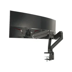 SIIG Dual Monitor Heavy-Duty Premium Aluminum Gas Spring Desk Mount - 17" to 35" Adjustable Arm, Up, Black (CE-MT3011-S1)* Monitor Mounts & Stands