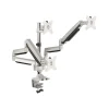 SIIG Triple Monitor Aluminum Gas Spring Desk Mount - 13" to 32" Arm, Up, Silver (CE-MT3611-S1)* Monitor Mounts & Stands